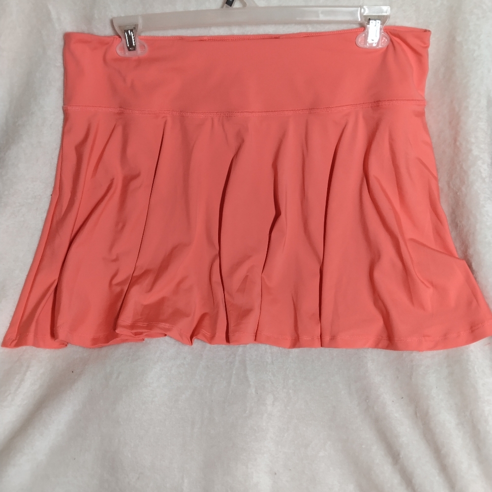 Red Mini Skater Skirt with Pleats